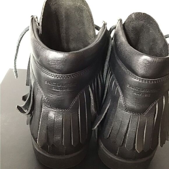 Saint Laurent Black High-Top Athletic Shoes - Picture 6 of 10